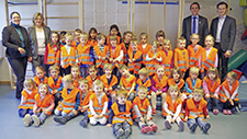SCHERM Group distributed safety vests to kindergartens