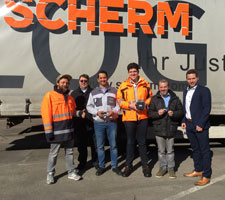 SCHERM Gruppe - Newsroom | SCHERM Gruppe stellt Testflotte für innovative Lokalisierungssensorik SCHERM Gruppe - Newsroom | SCHERM Gruppe auf Platz 3 beim Europäischen Transportpreis für Nachhaltigkeit